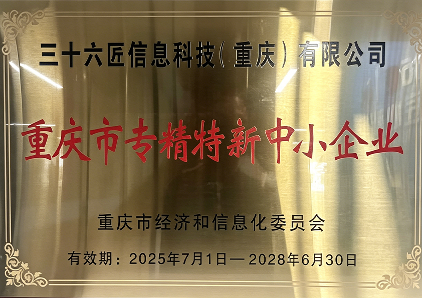 专精特新中小企业证书